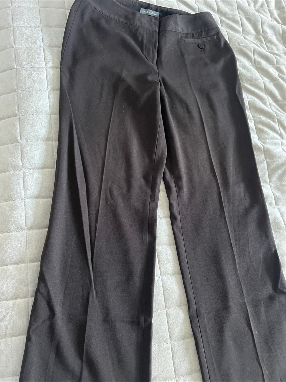 Atelier Women's Wide-Leg Black Dress Pants